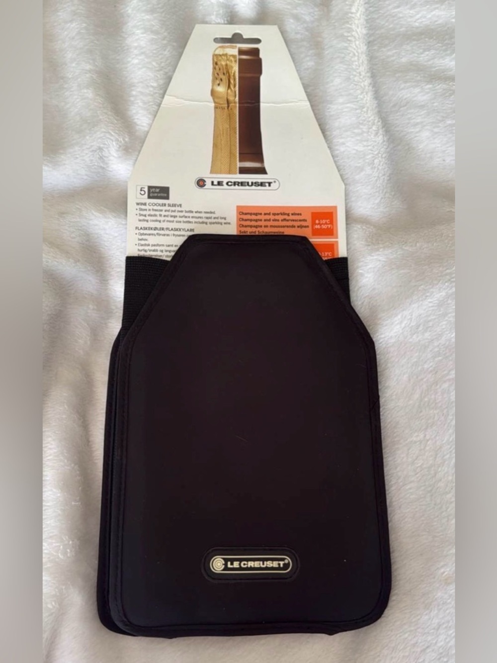 Le Creuset Black Insulated Wine Cooler Sleeve